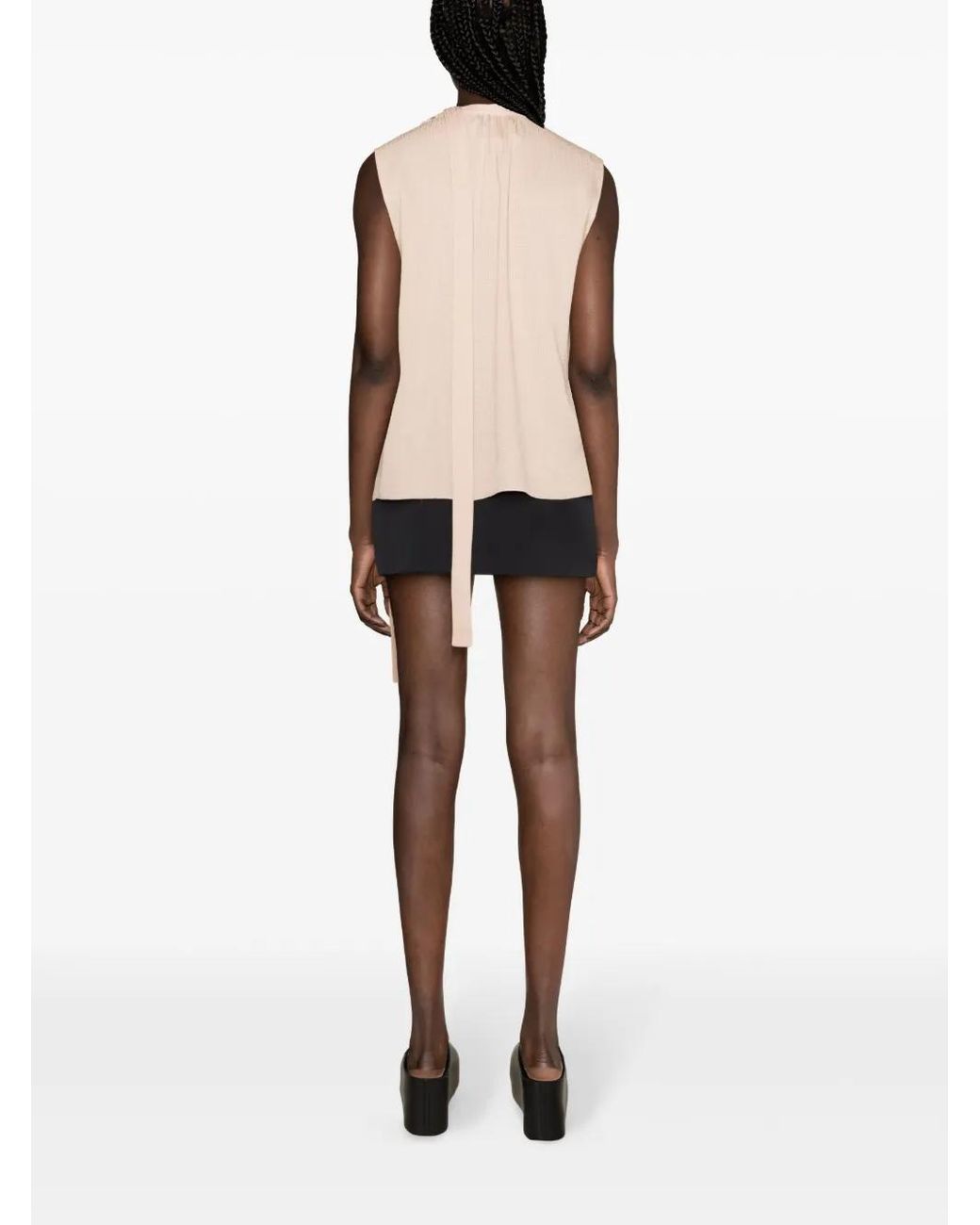 Givenchy Pink Mock-Neck Silk Blouse