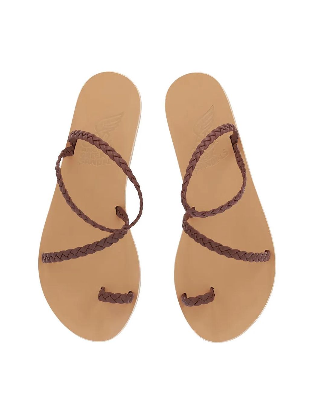 Ancient Greek Sandals White Eleftheria Braided Sandals