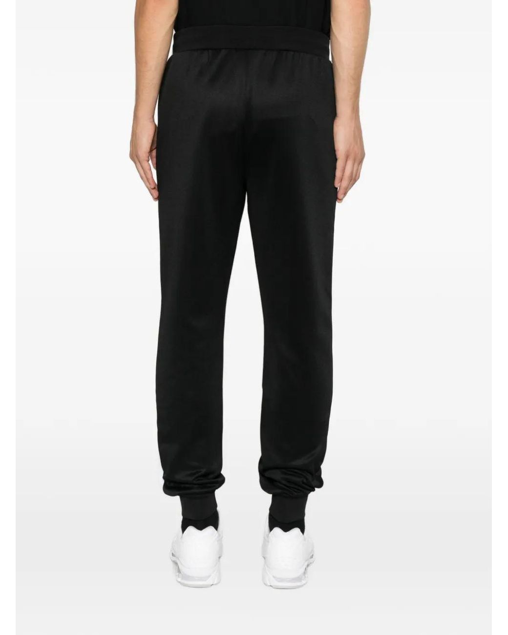 Sergio Tacchini Black Logo-Embroidered Track Pants for men