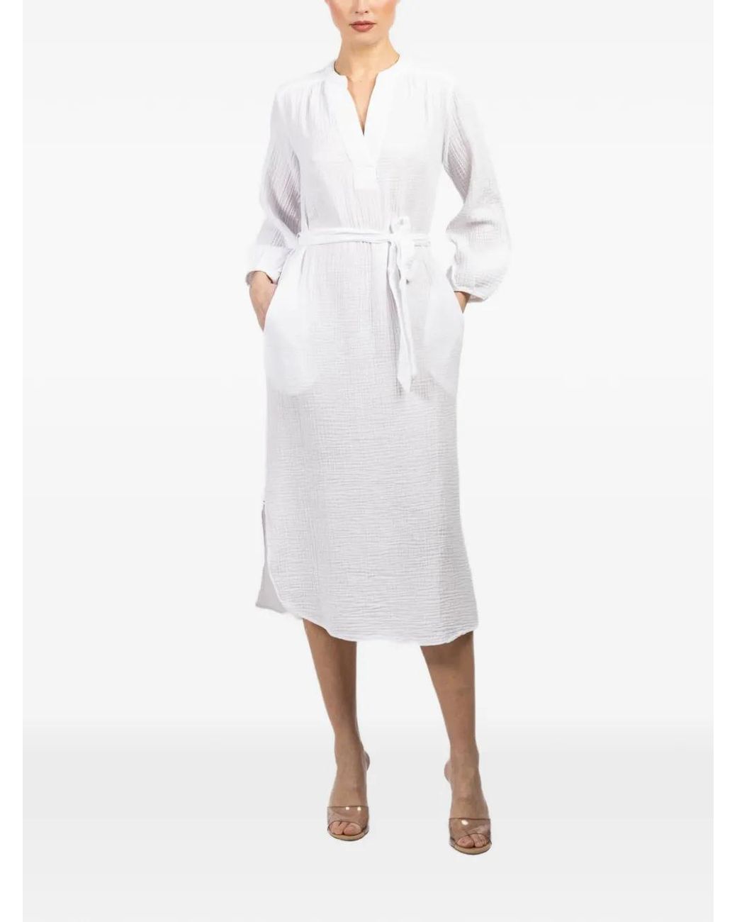 Xirena White Josephine Midi Dress