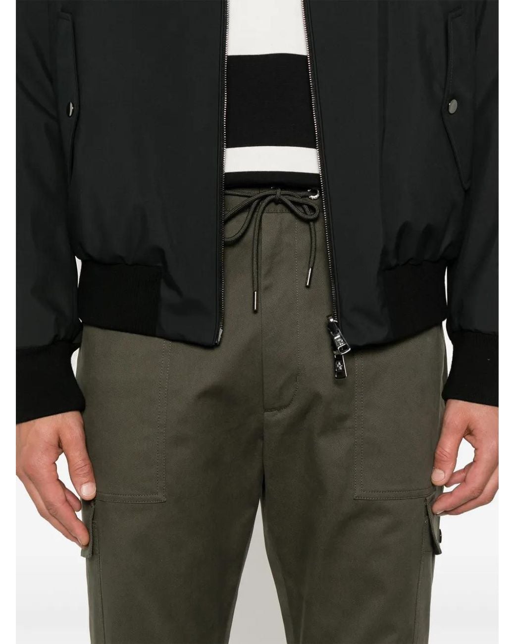 Moncler Straight Broek Met Logopatch in het Green voor heren