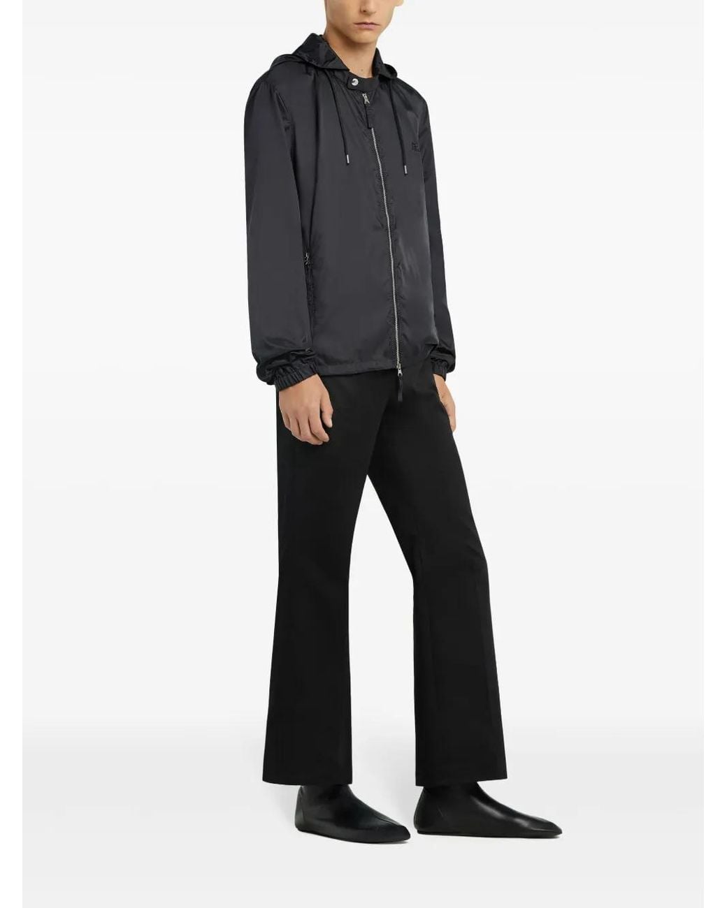 Cortavientos Con Capucha Courreges de color Black