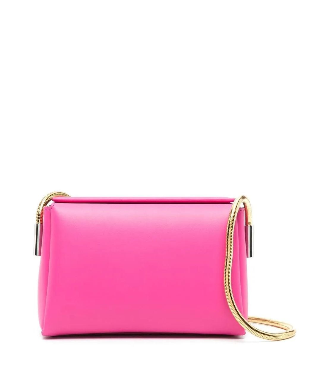 Marni Pink Round Snake Chain Leather Shoulder Bag
