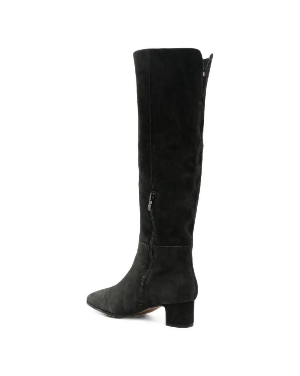 SERGIO MORETTI FIRENZE Black Pointed-Toe Knee-High Boots