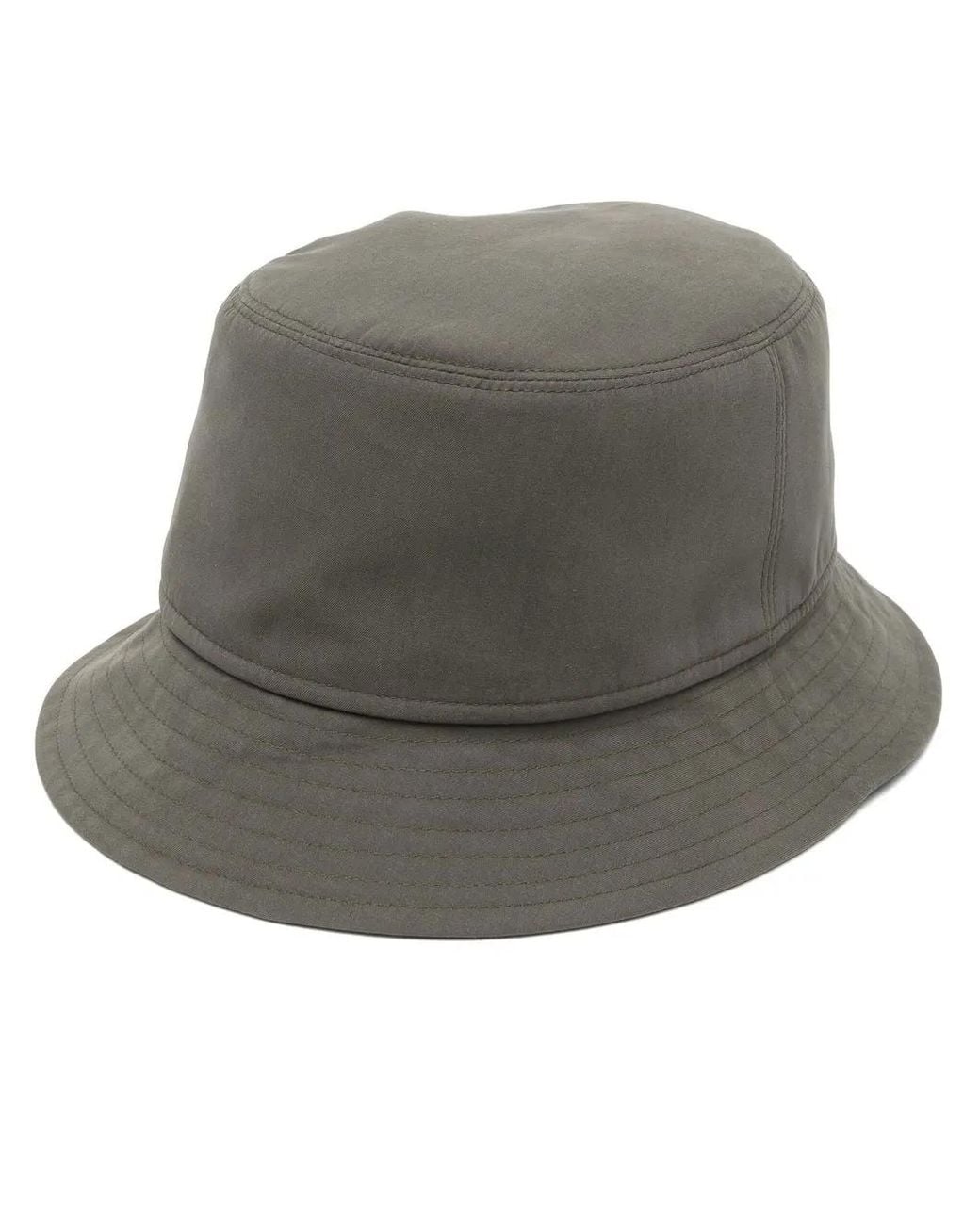 Borsalino Gray Logo-Tag Bucket Hat for men