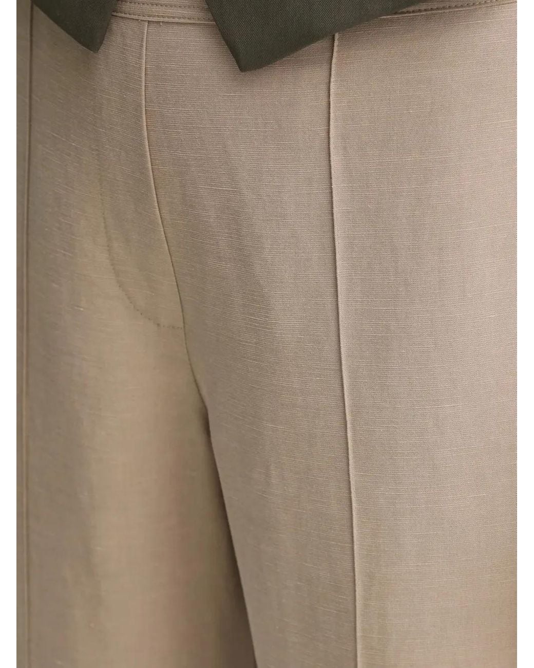 Samsøe & Samsøe Natural Elasticated Pleated-Front Trousers