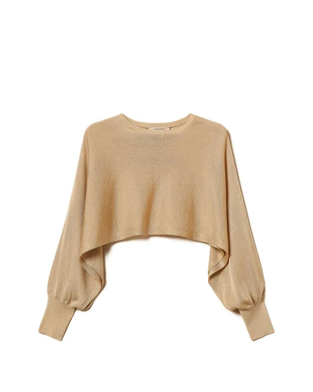 Twinset Cropped Top in het Natural