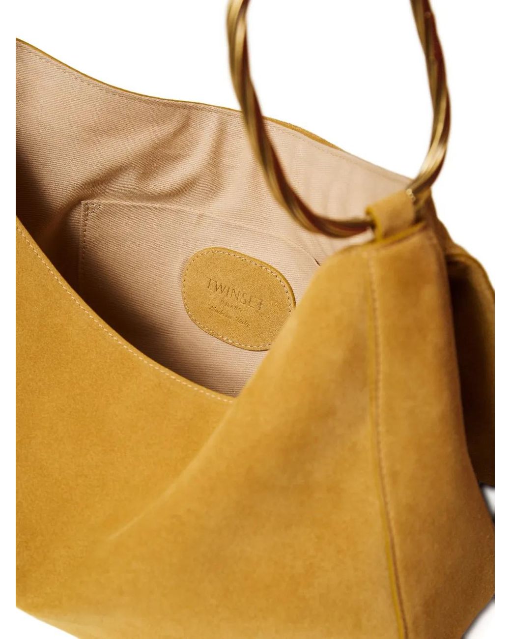 Twinset Natural Medium Liliane Suede Bag