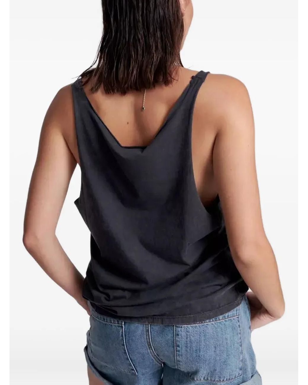 One Teaspoon Top Met Bliksemprint in het Blue