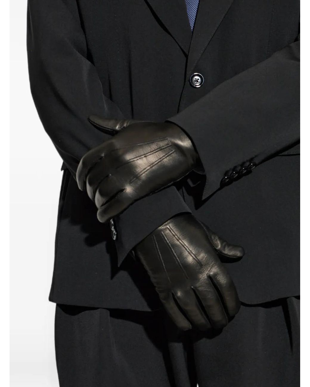 Tom Ford Black Nappa Leather Light Gloves for men