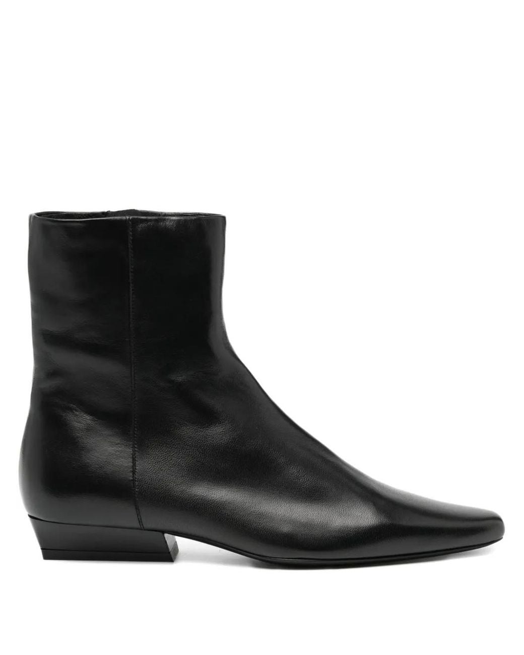 Staud Black 20Mm Wally Flat Ankle Boots