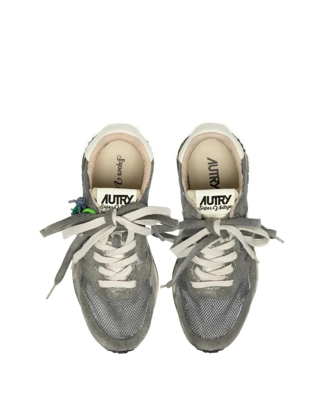Autry Green Reelwind Super Vintage Lace-Up Sneakers