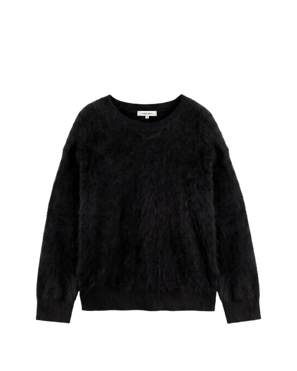 Chinti & Parker Black Crew-Neck Cashmere Sweater