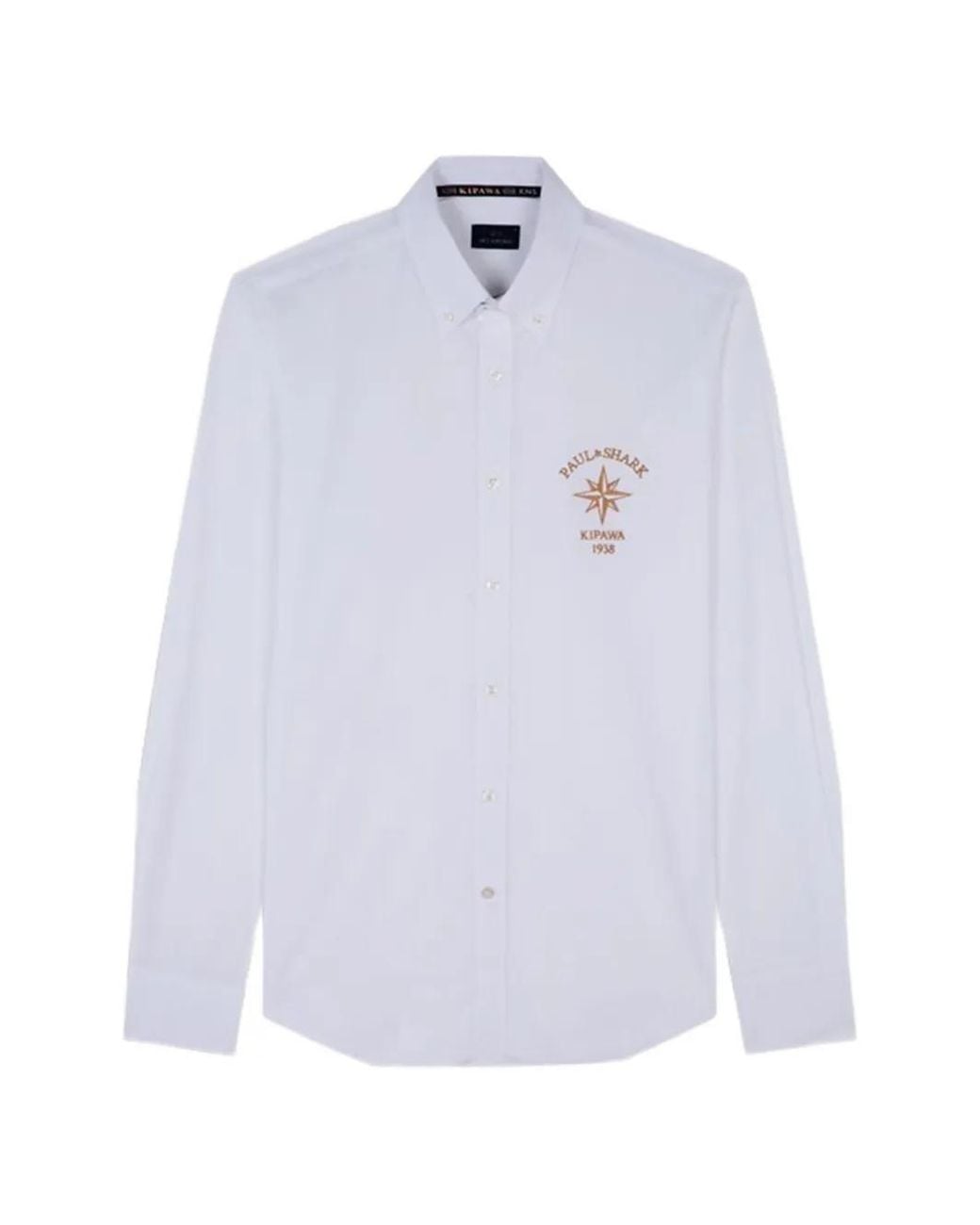 Paul & Shark White Kipawa Embroidered Button-Down Shirt for men