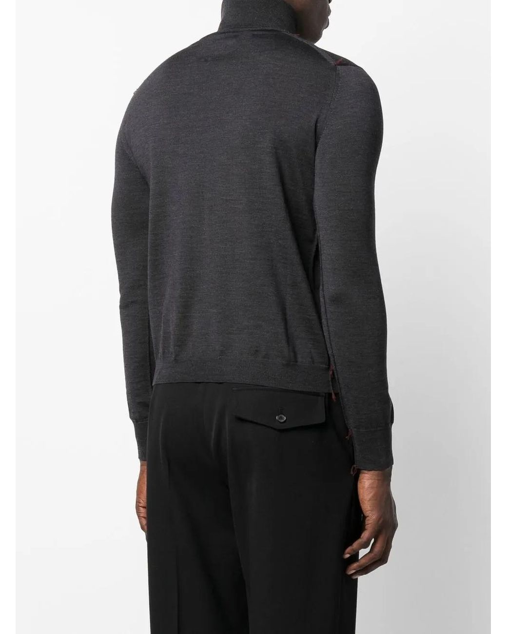 Maison Margiela Black Work-In-Progress High-Neck Jumper