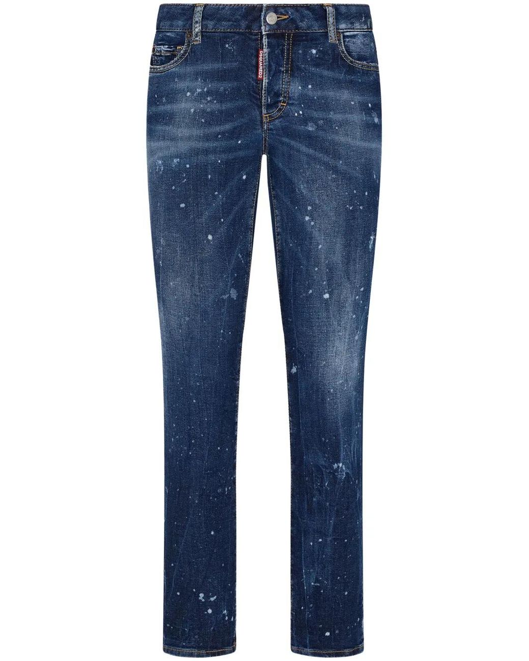 DSquared² Blue Paint-Splatter Jeans