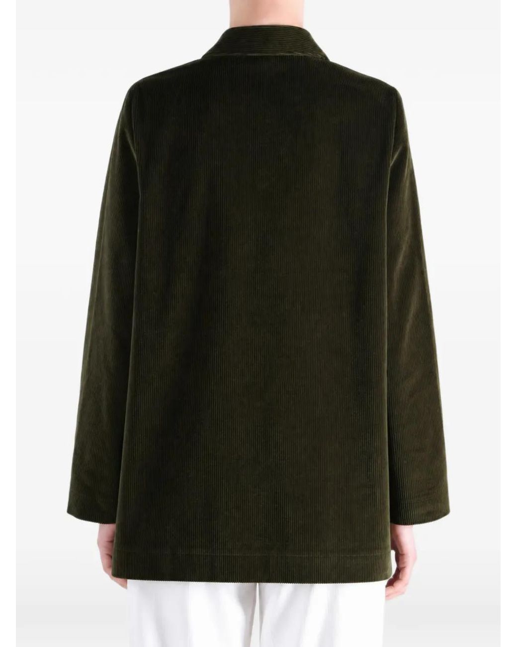 Casey Casey Green Soleil Corduroy Button-Up Jacket