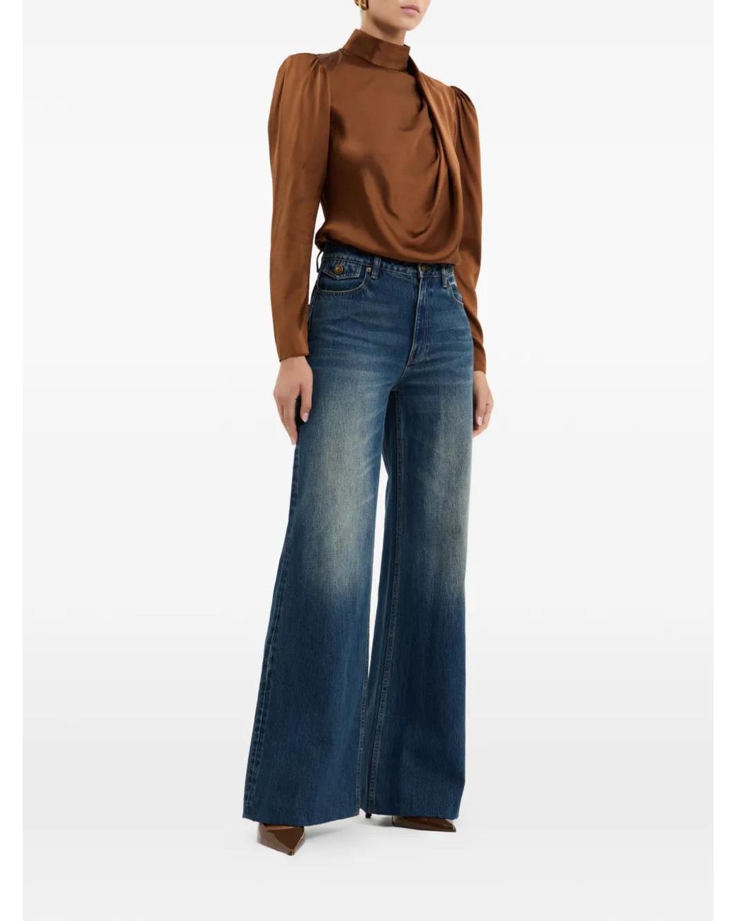 Rebecca Vallance Brown Phoenix Rose Long Sleeve Top