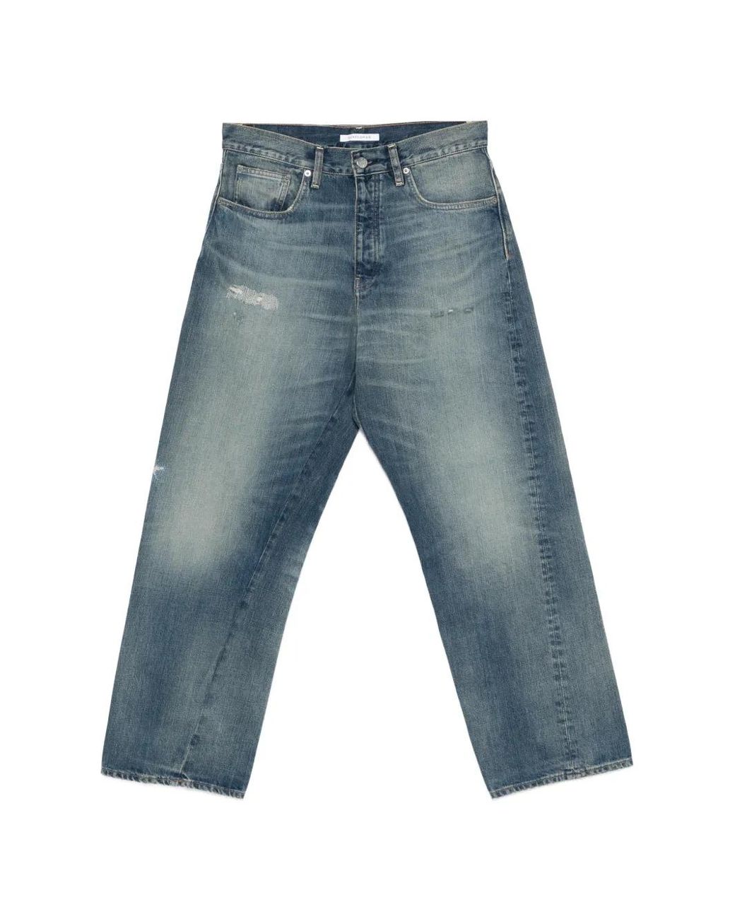sunflower Blue Twisted Distressed Jeans for men