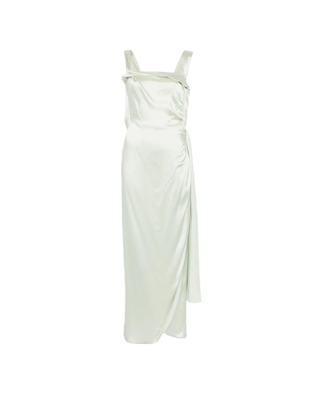 Maison Margiela White Long Draped Dress