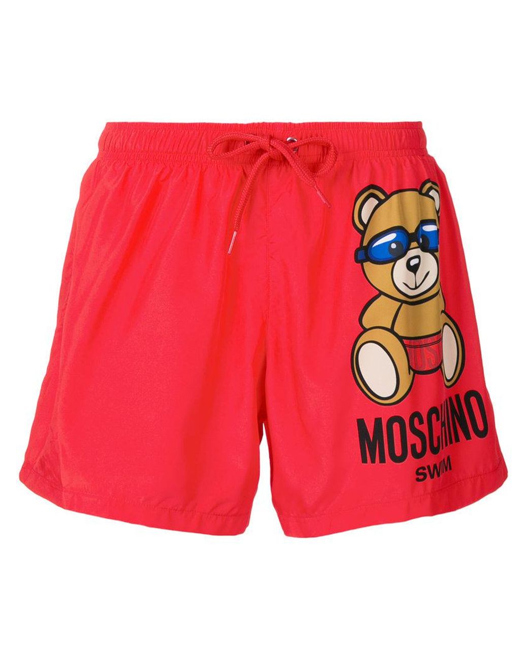 Moschino Toy Bear Swim Shorts in Red for Men Lyst