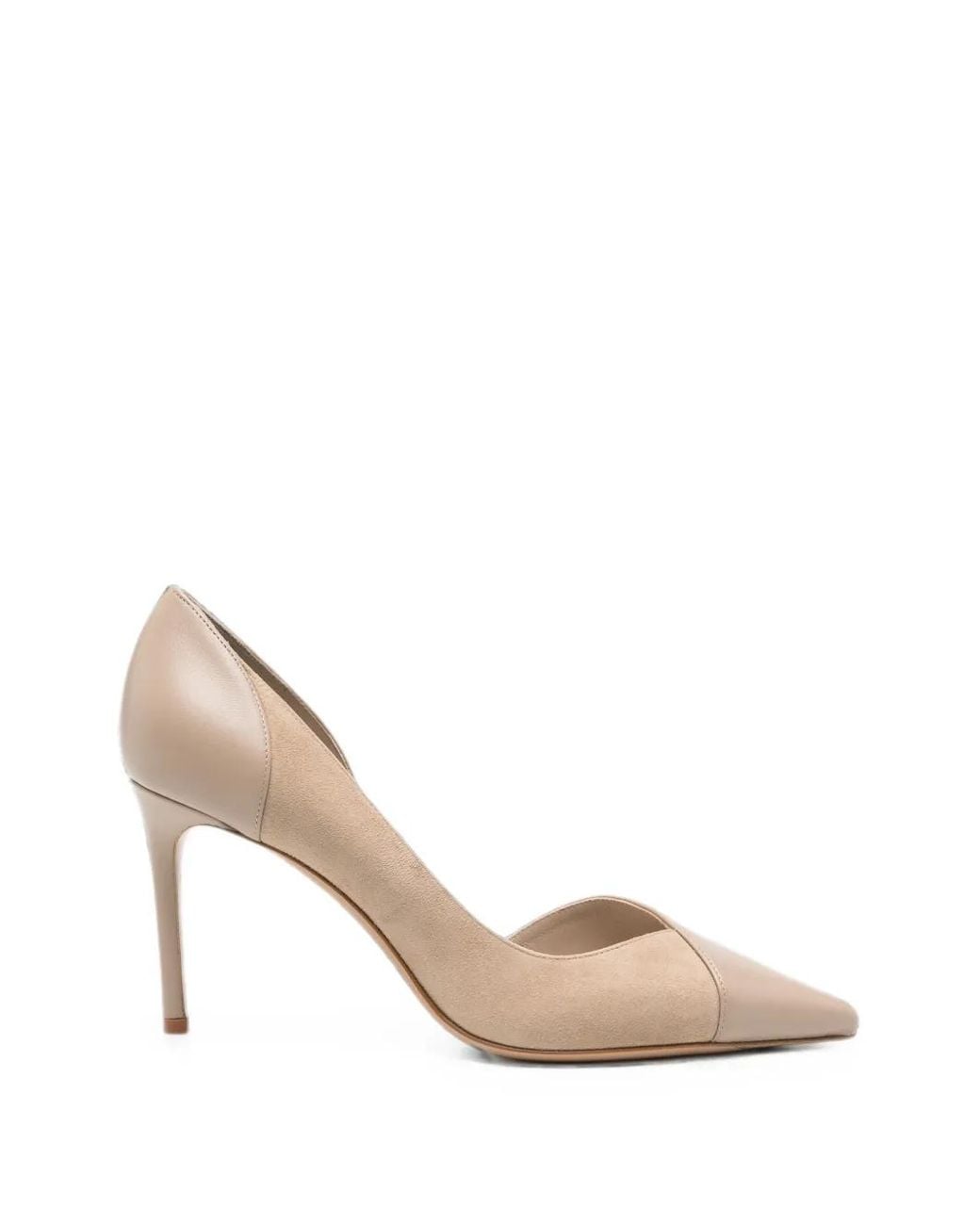 Alexandre Birman White Patricia Pointed-Toe Pumps