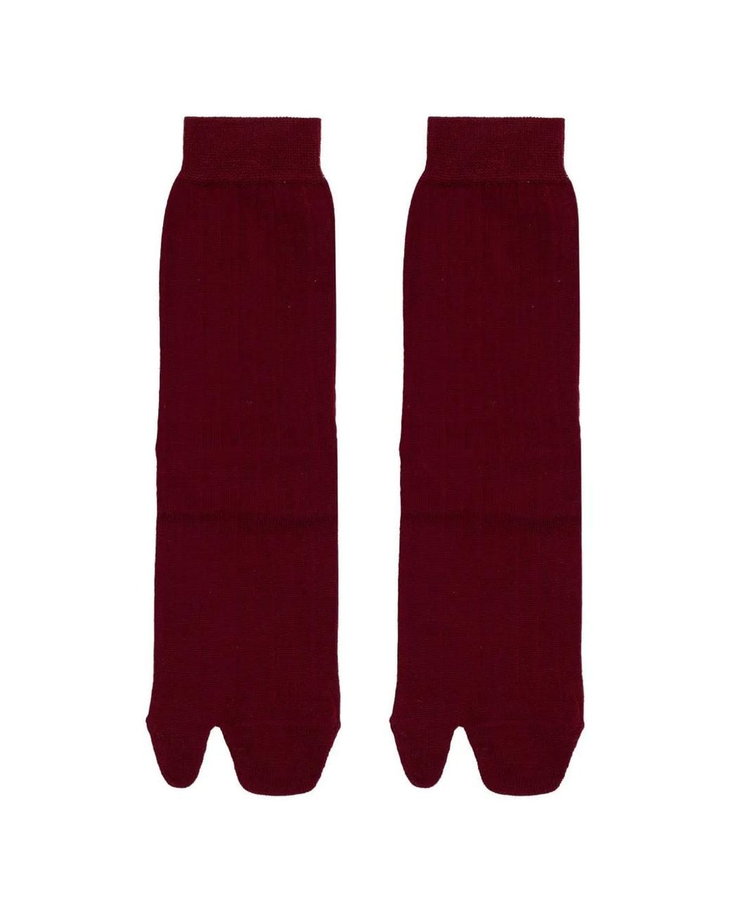 Maison Margiela Red Tabi Cotton Socks