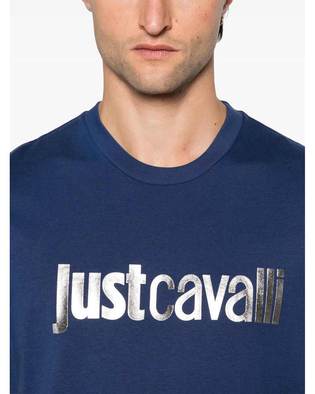 Just Cavalli Blue T-Shirts And Polos for men
