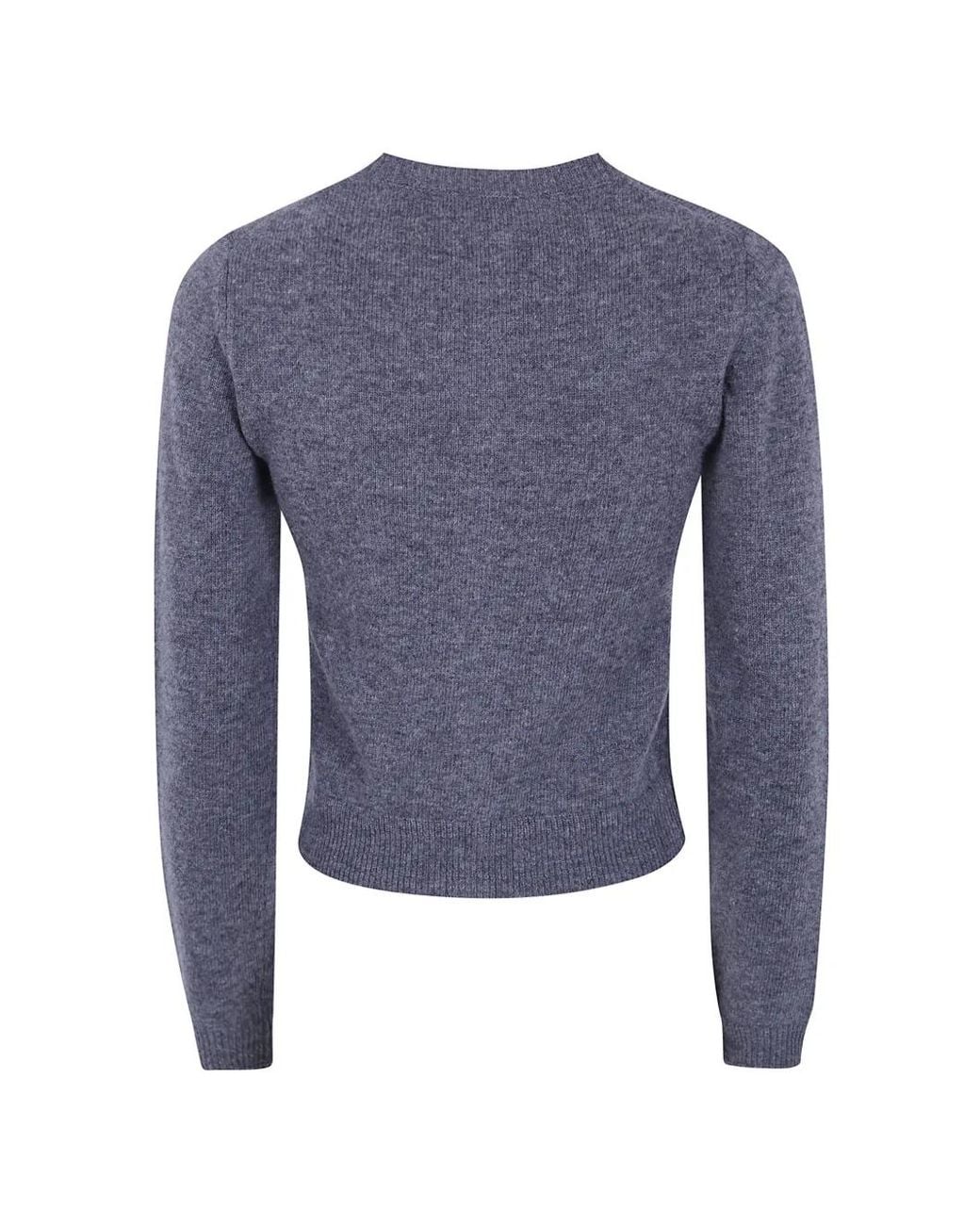 Chloé Blue Logo-Patch Button-Down Cardigan