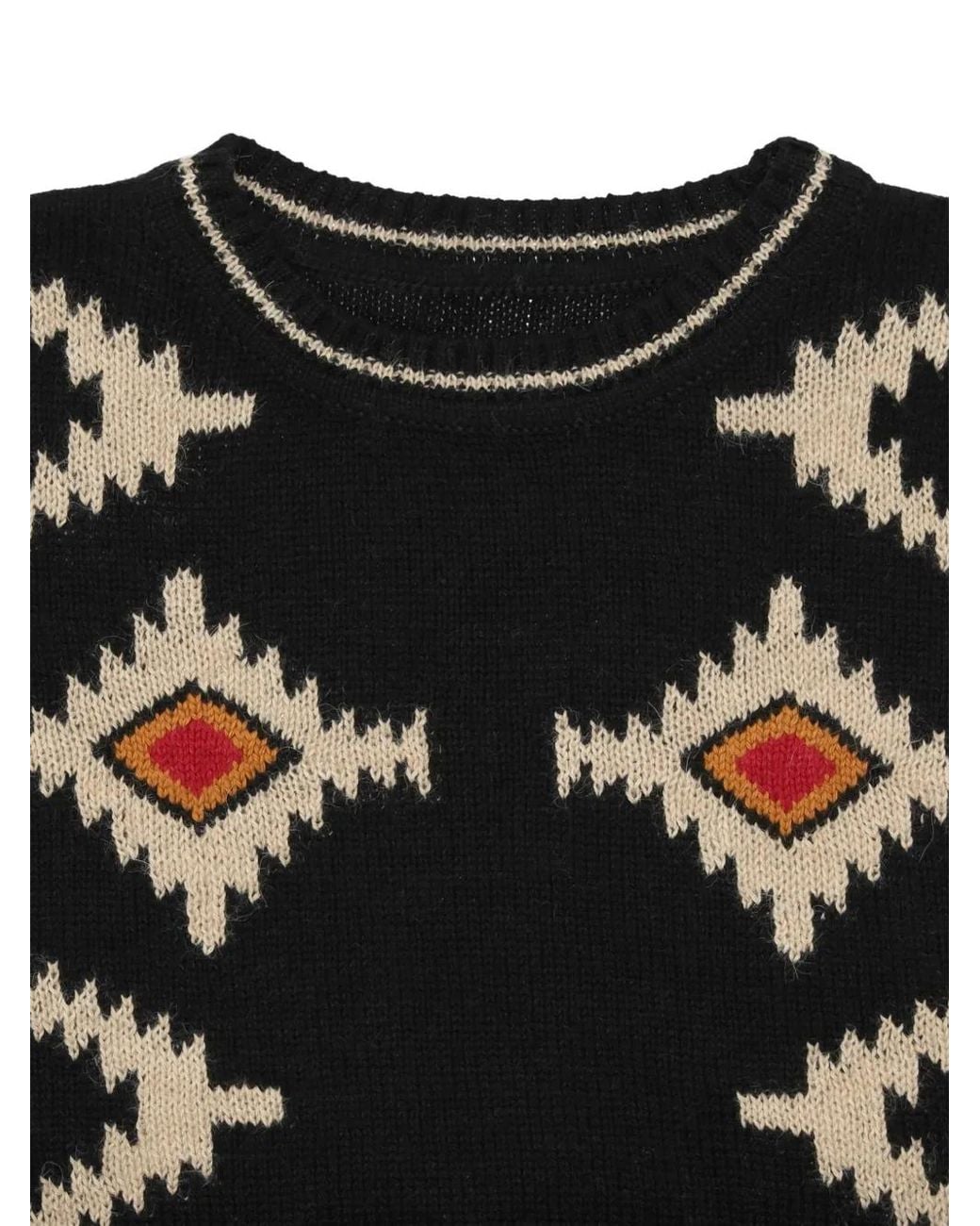 Fortela Black Lyvia Geometric Sweater