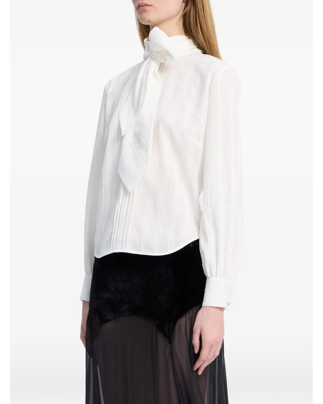 Ann Demeulemeester Geplooide Blouse in het White