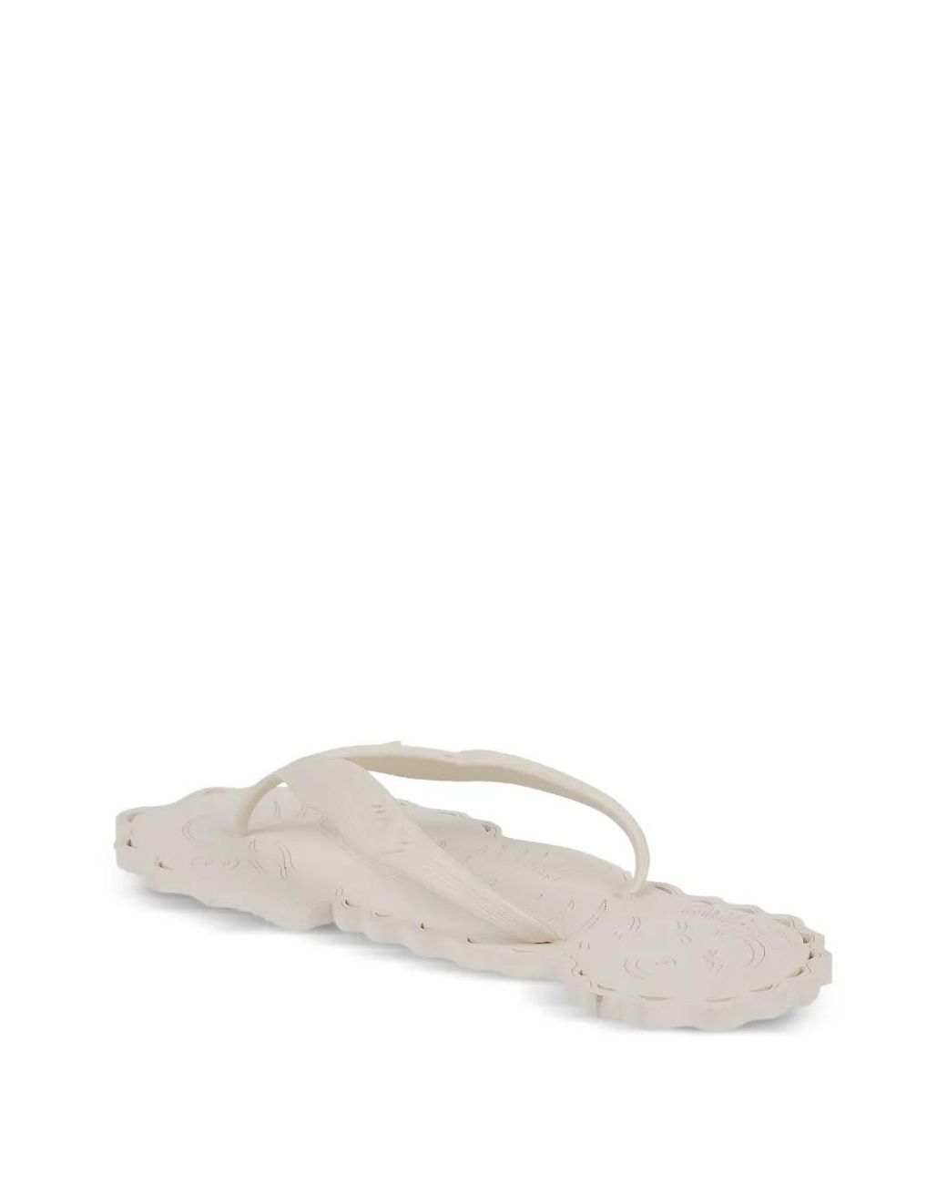 Zimmermann White Tongs À Bords Festonnés