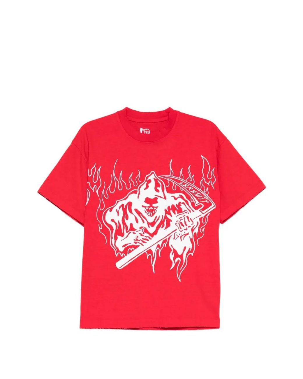 Warren Lotas Red Graphic-Print T-Shirt for men
