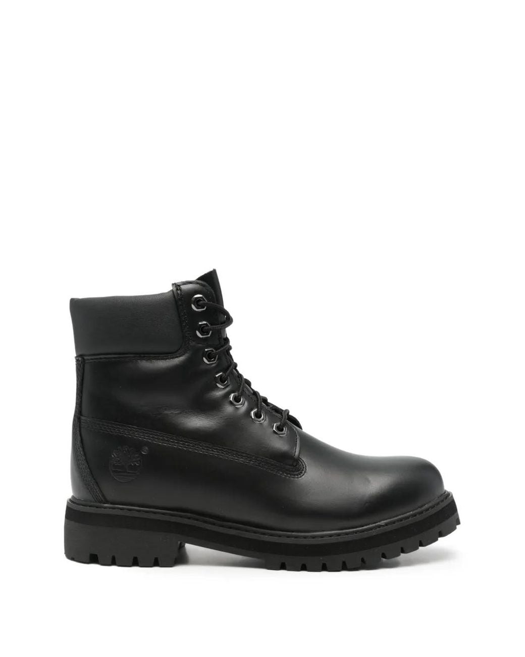 Timberland Black Lace-Up Leather Ankle Boots for men