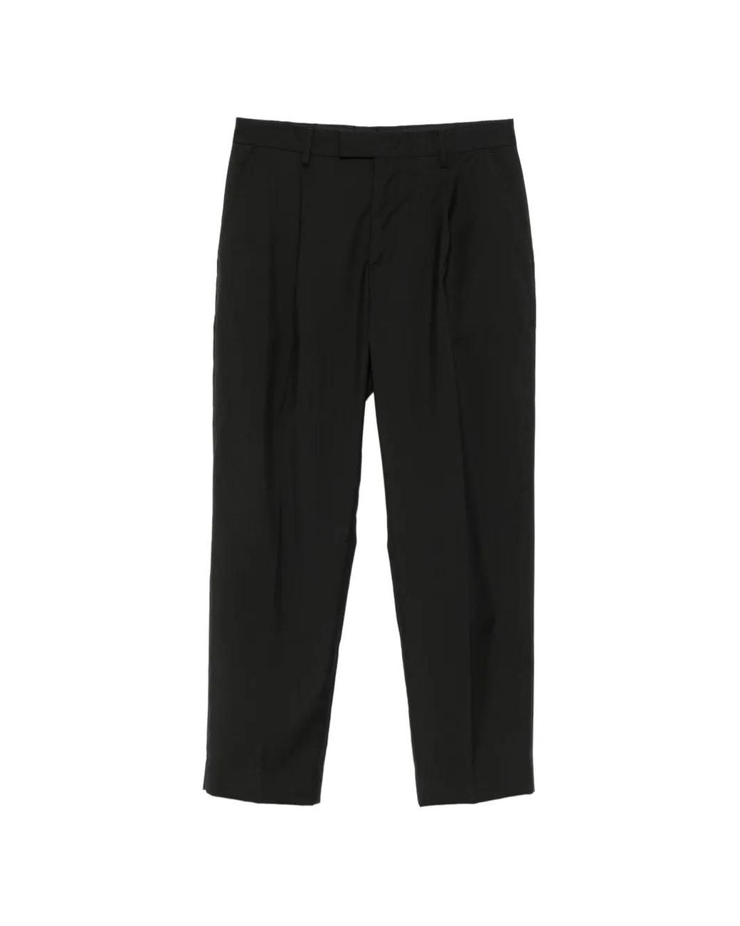 Low Brand Black Kim Pleated Trousers for men