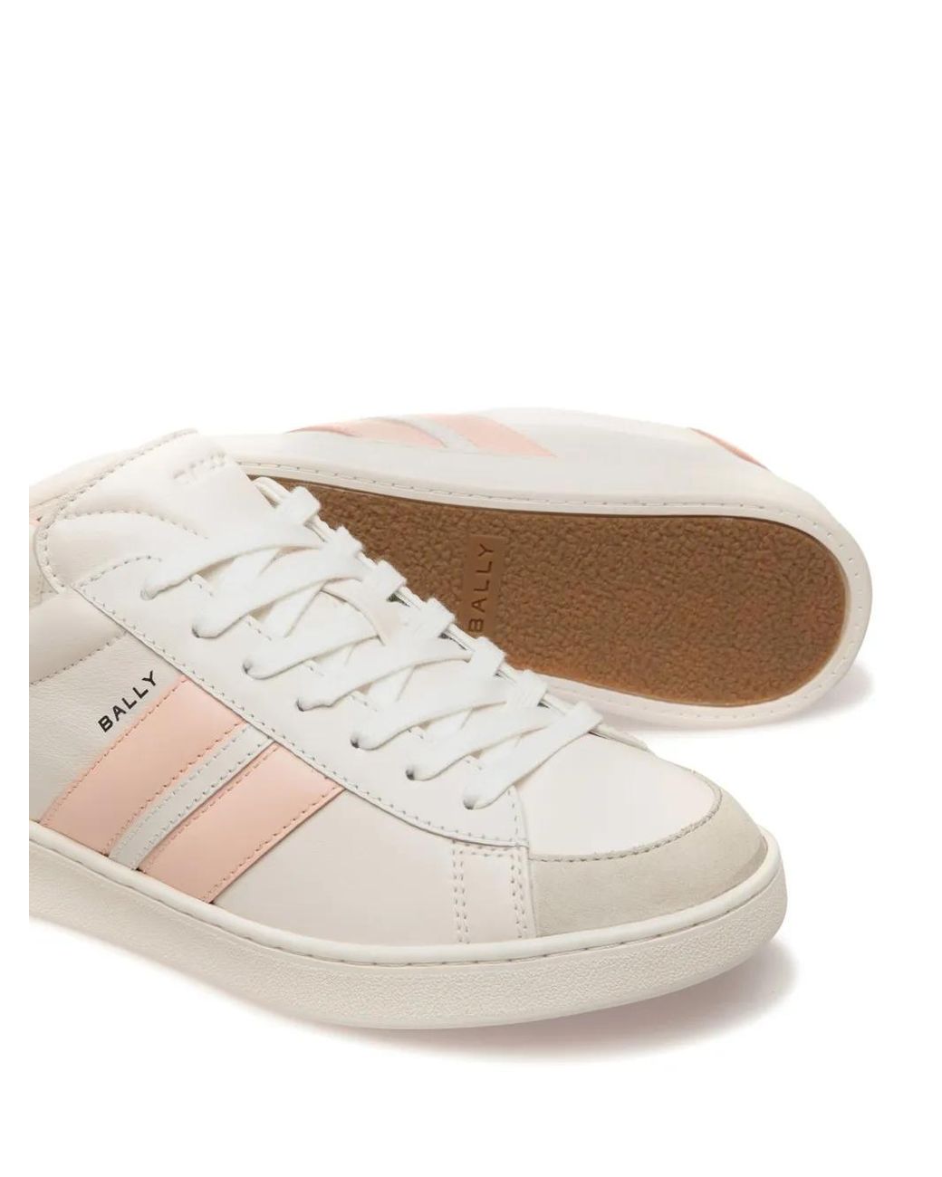 Bally White Tyger Leather Sneakers