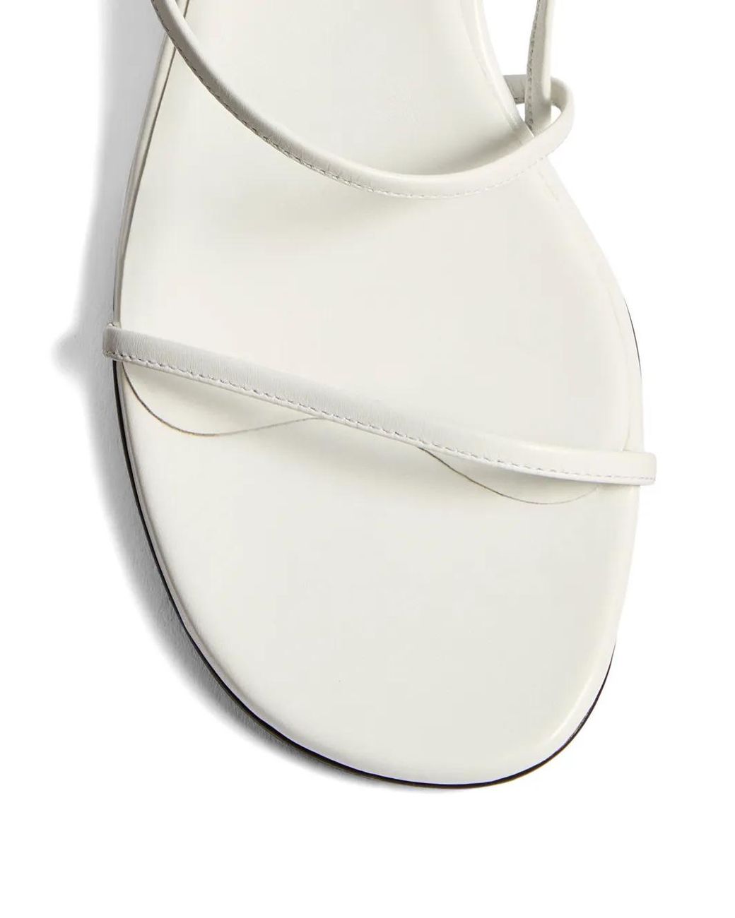 Khaite White Loop Kitten Heel Sandals