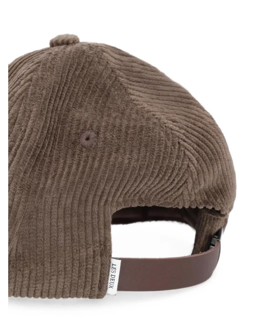 Les Deux Brown Casquette En Velours Côtelé À Logo Brodé Ivy for men