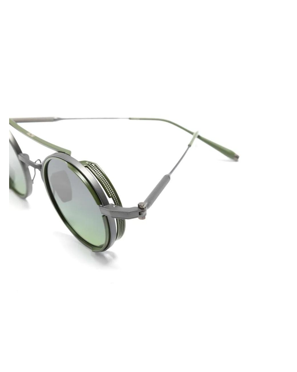 Akoni Metallic Eres Round-Frame Sunglasses