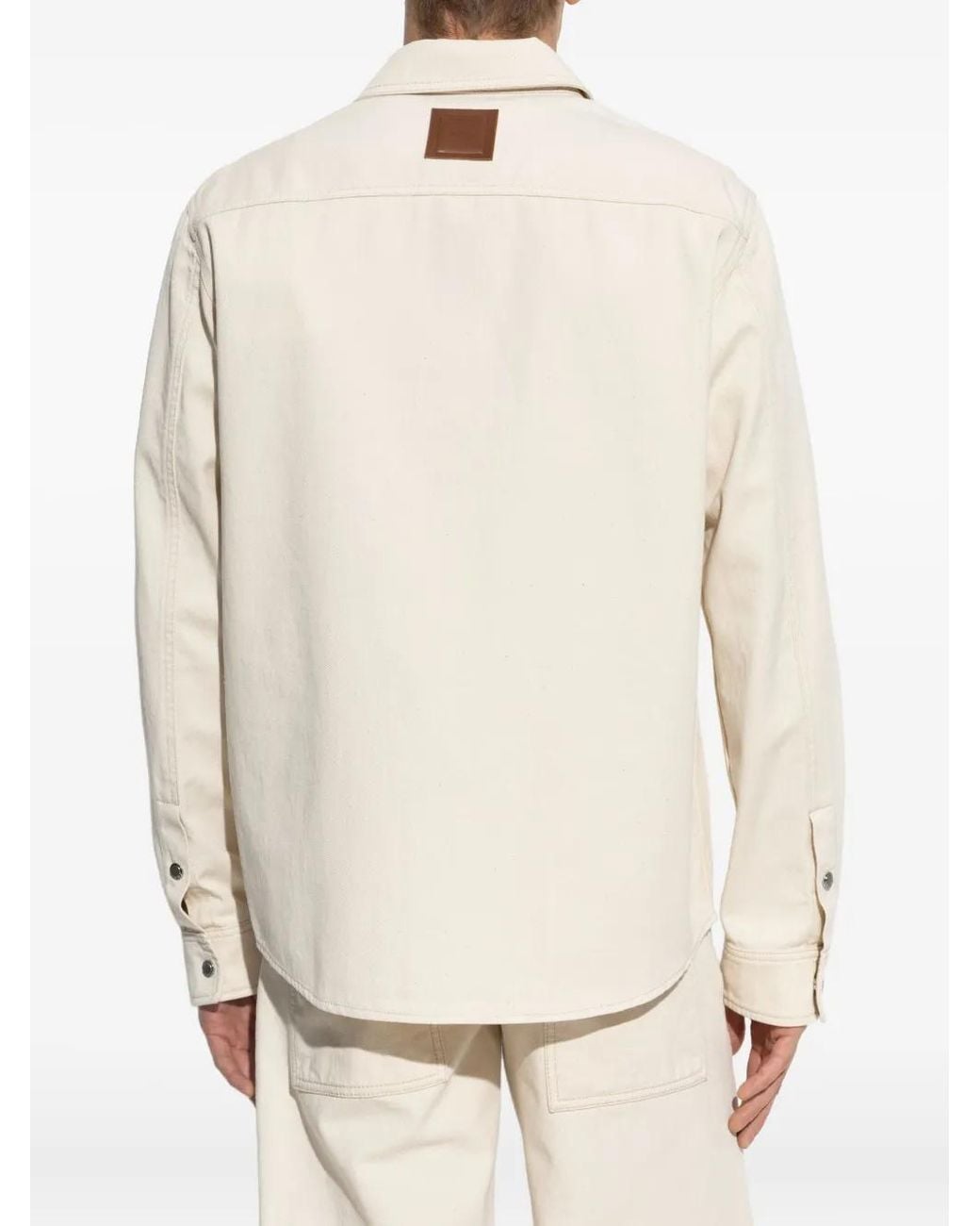 Moncler White Long Sleeve Shirt for men
