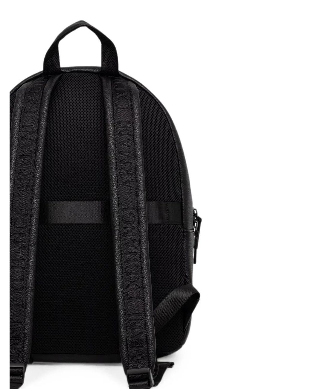 ARMANI EXCHANGE Black Sac À Dos Grainé À Plaque Logo for men