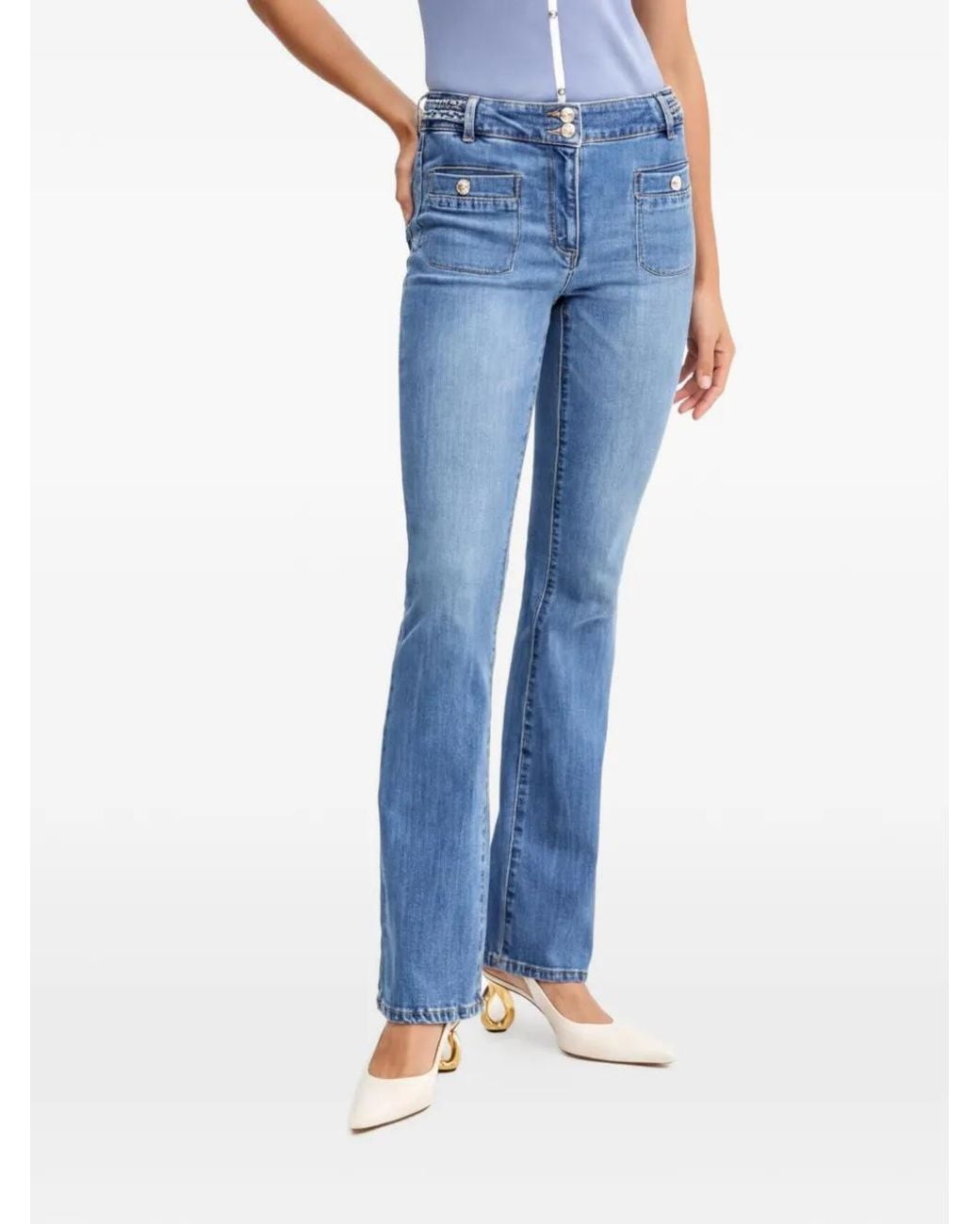 Morgan Blue Button-Up Jeans