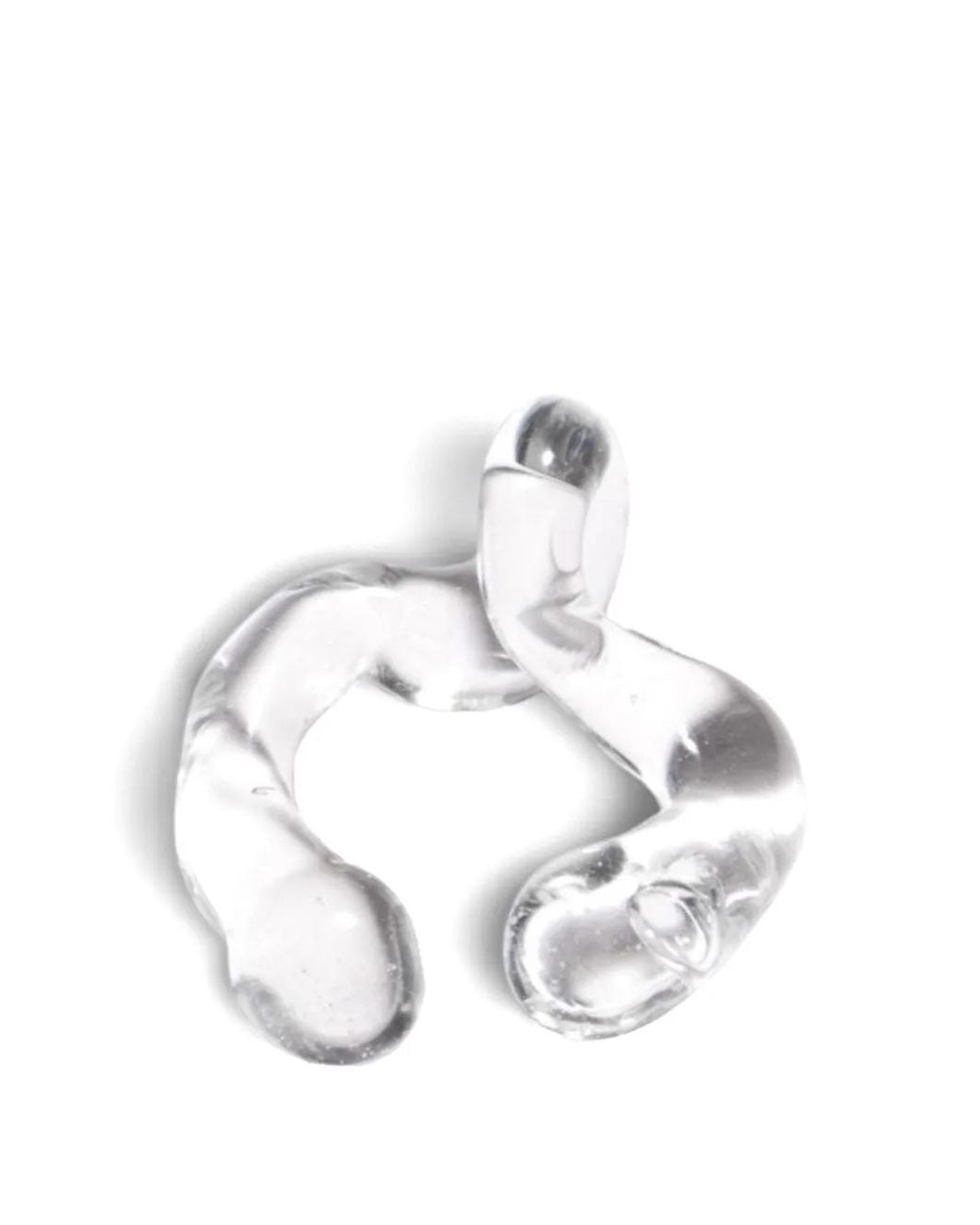 Salvárea White Interconexión Twisted Ear Cuff