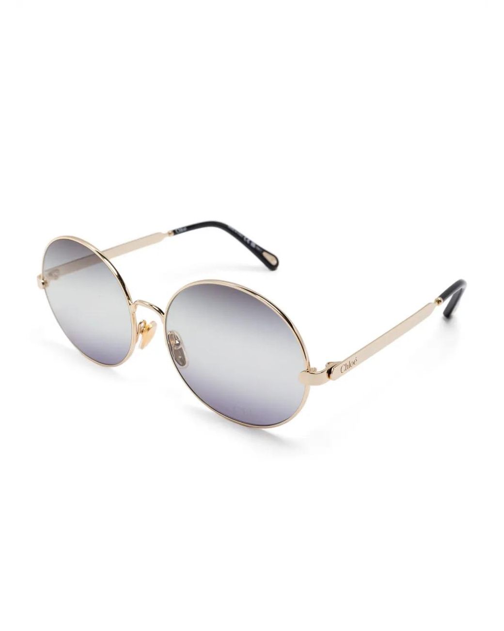 Chloé Metallic Round-Frame Sunglasses