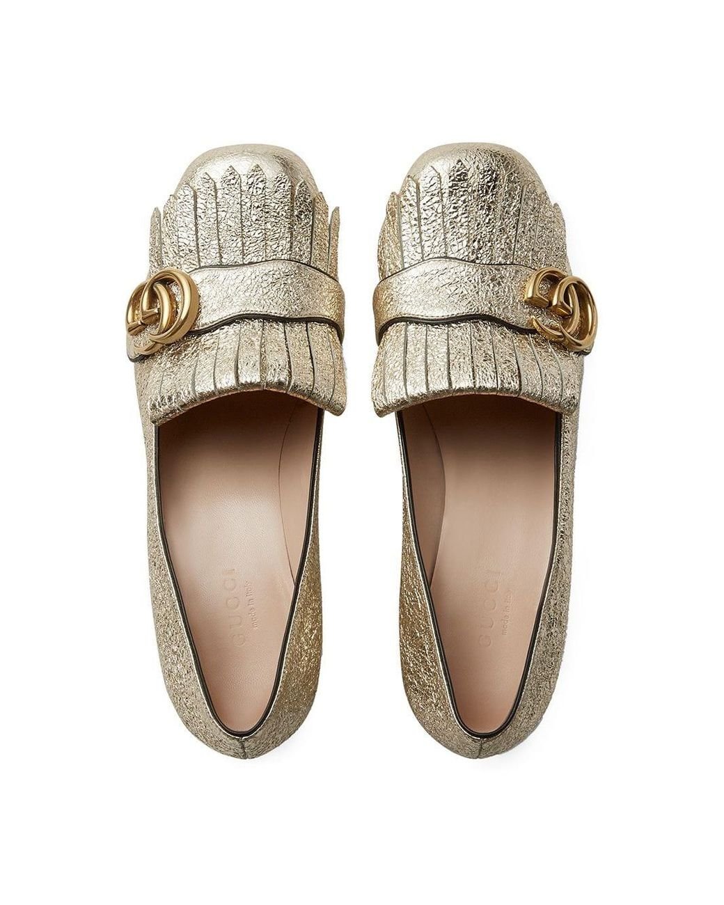 gucci marmont gold shoes