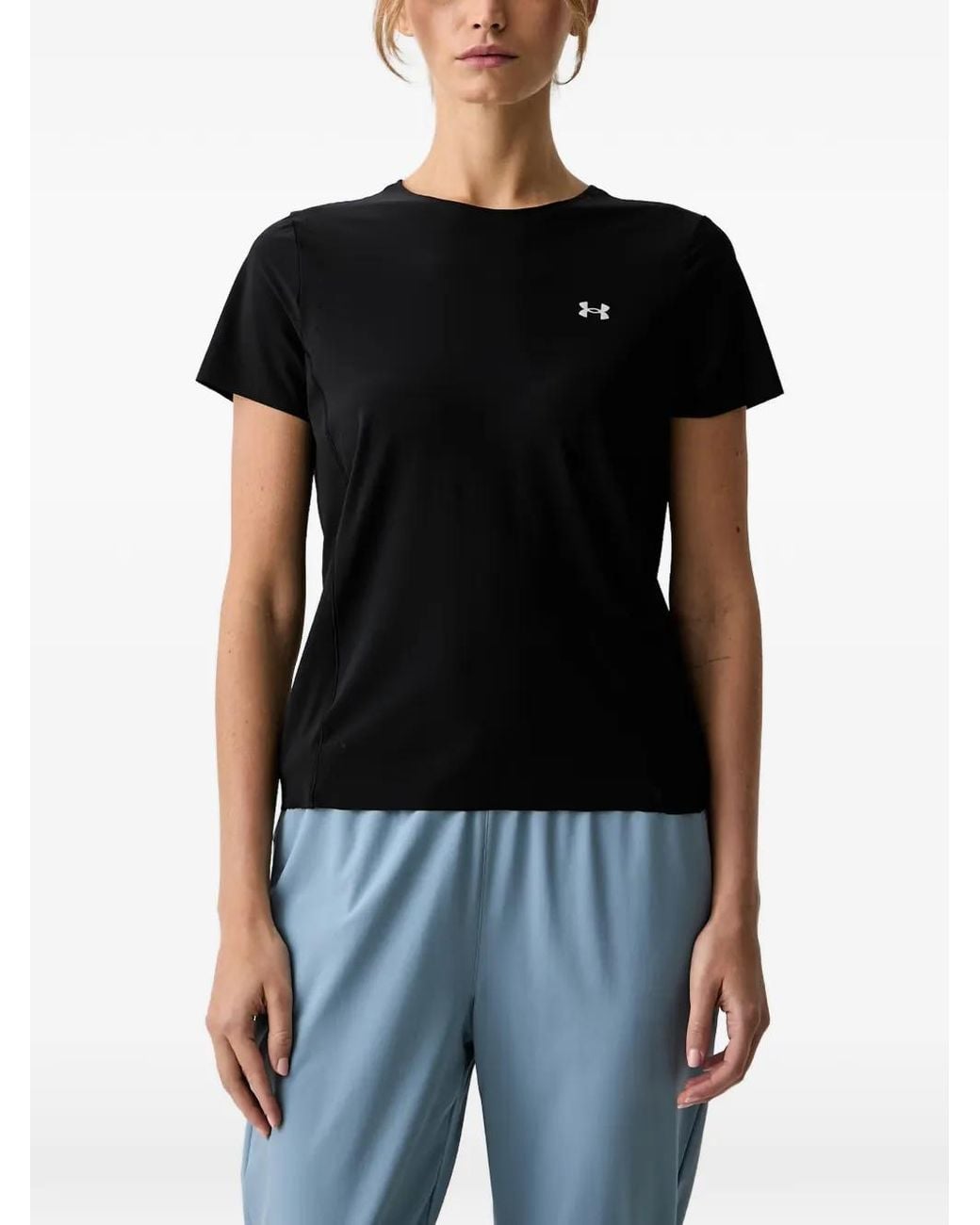 Under Armour Black Vanish Elite Logo-Print Perforated T-Shirt