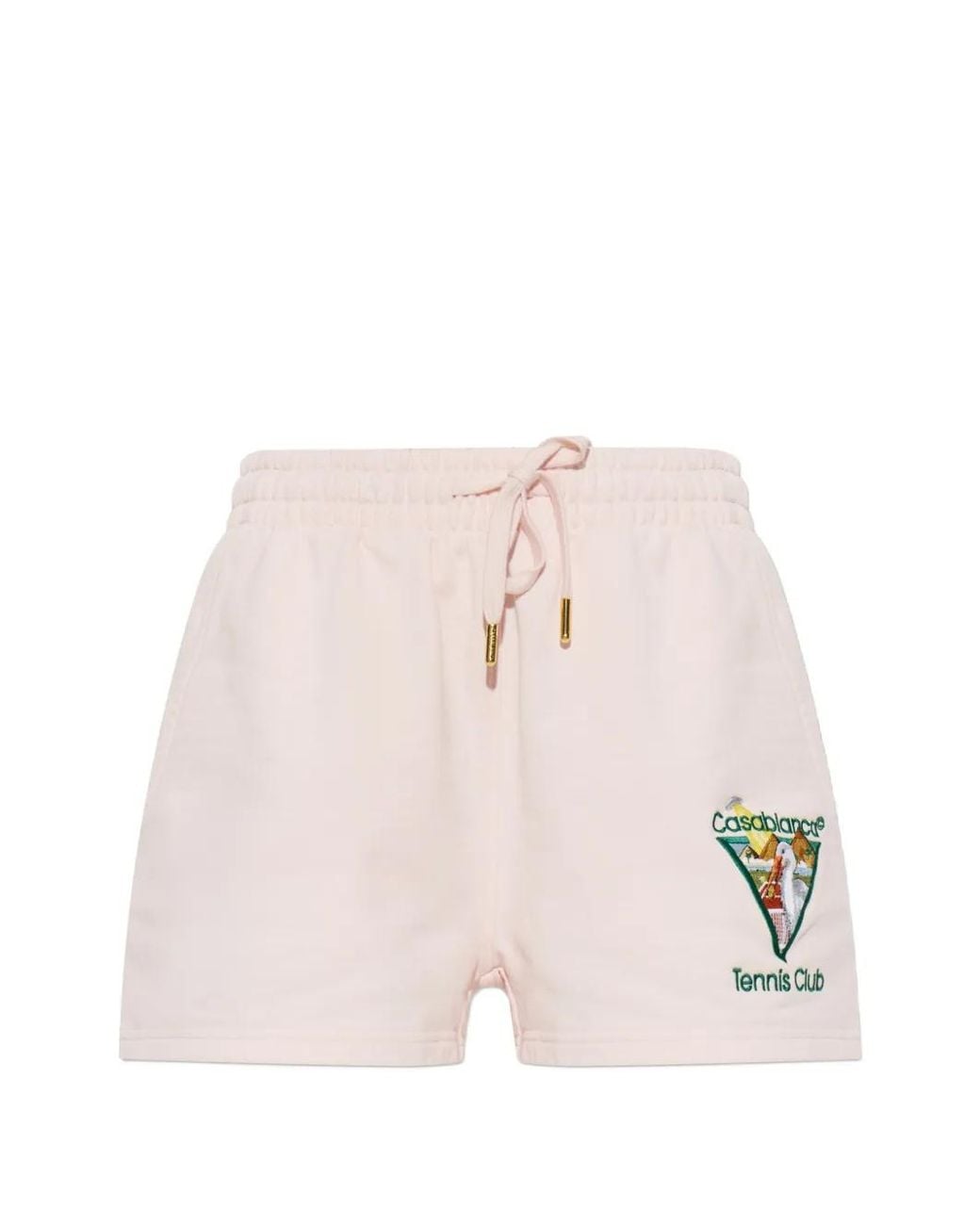 Casablanca Pink Tennis Club Icon Pyramid Abduction Embroidered Sweatshorts