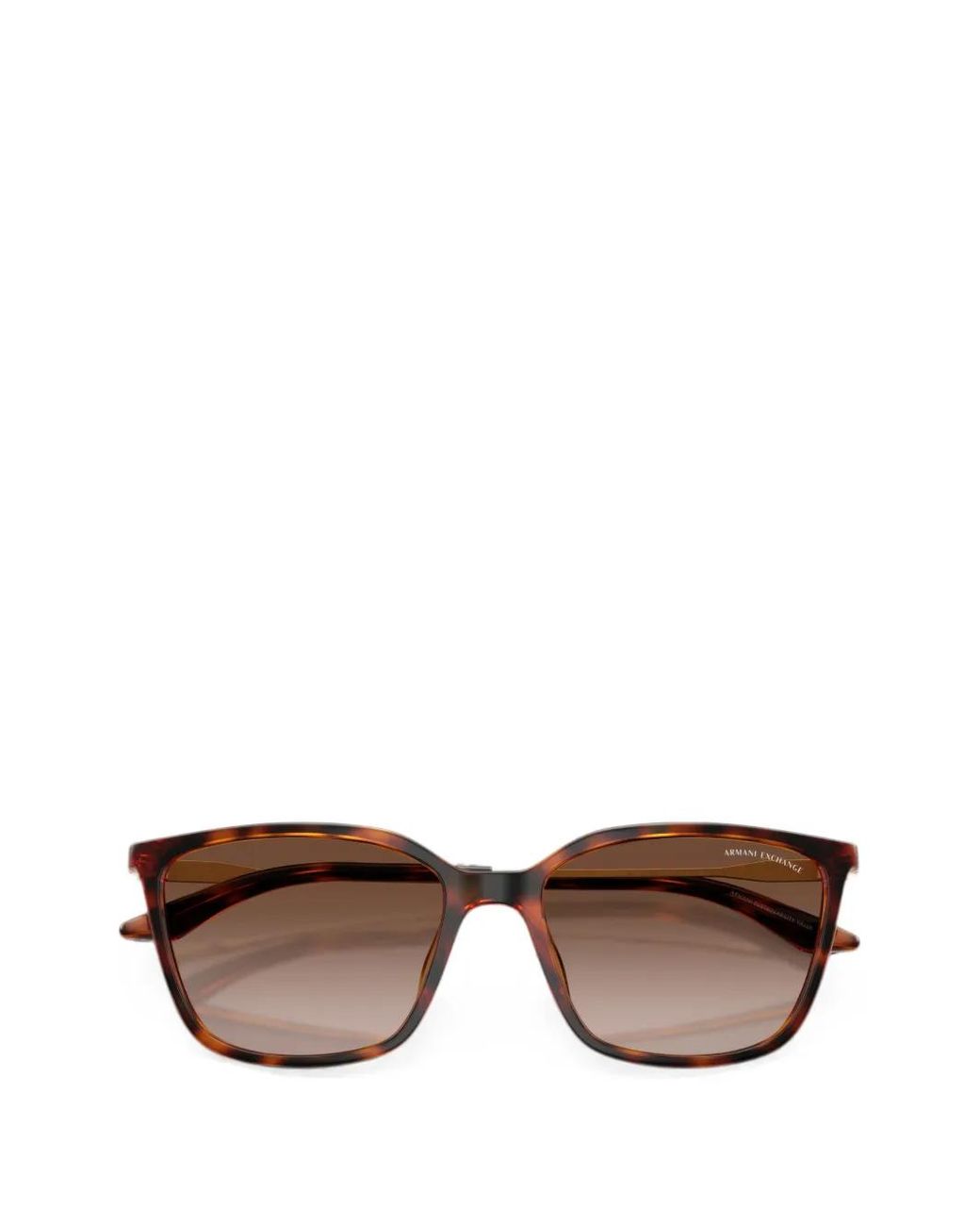 ARMANI EXCHANGE Brown Tortoiseshell-Effect Square-Frame Sunglasses