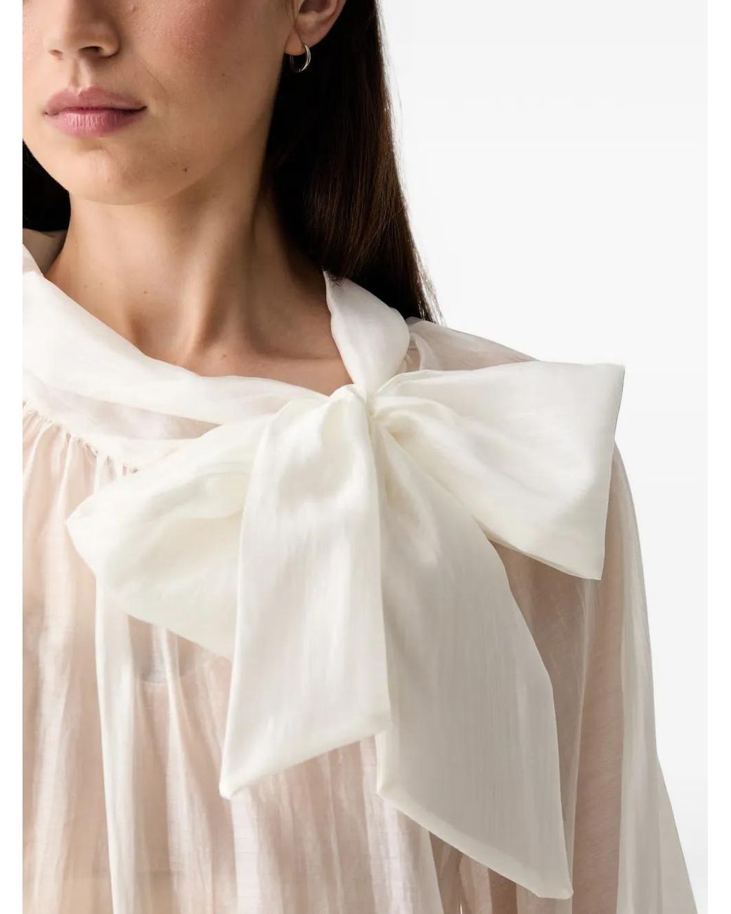 ViCOLO Natural Bow-Detail Blouse