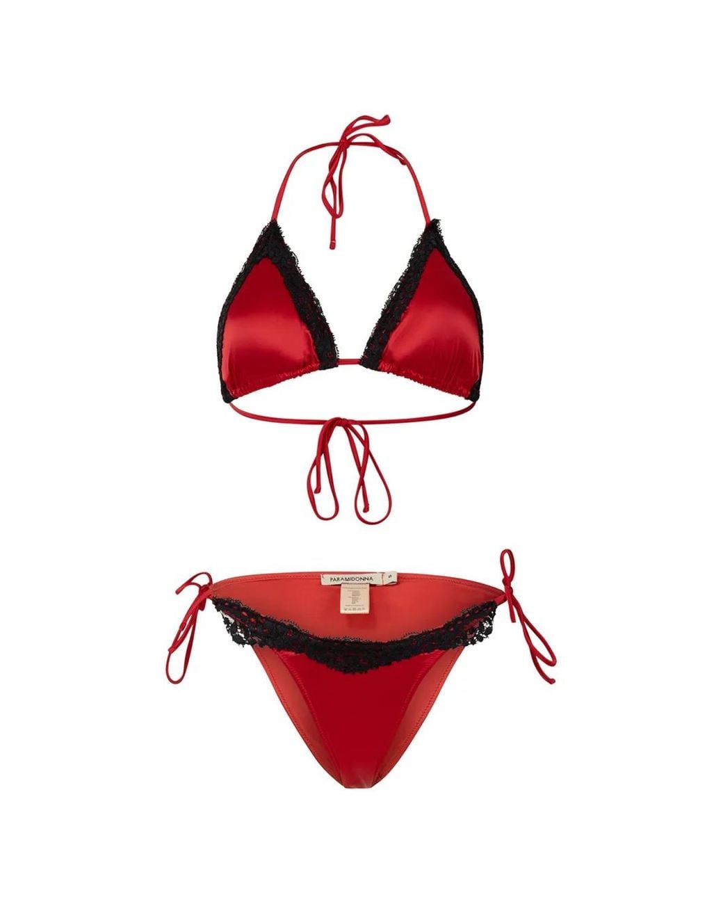 Paramidonna Red Kourtney Lace Bikini